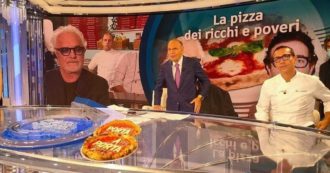 Copertina di Porta a Porta, il faccia a faccia tra Flavio Briatore e Gino Sorbillo finisce così: “L’importante è che sia buona, viva la pizza e basta”