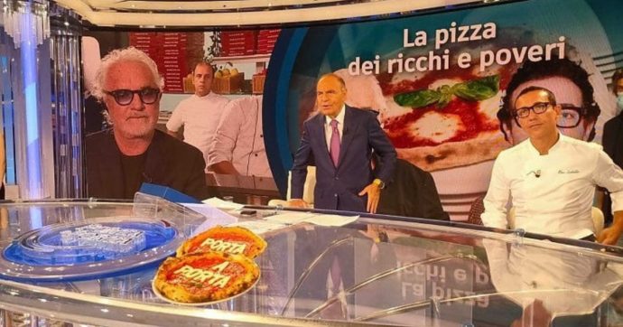 Porta a Porta, il faccia a faccia tra Flavio Briatore e Gino Sorbillo finisce così: “L’importante è che sia buona, viva la pizza e basta”