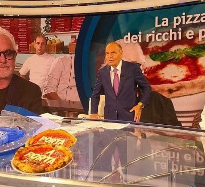 Porta a Porta, il faccia a faccia tra Flavio Briatore e Gino Sorbillo finisce così: “L’importante è che sia buona, viva la pizza e basta”