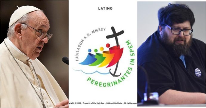 Adinolfi contro il logo del Giubileo: “Ma è un Gay pride?”. Ecco qual è il significato del simbolo. Chi lo ha scelto? Papa Francesco