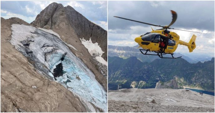 Marmolada, cosa si sa finora sul distacco: la cascata di ghiaccio e rocce a 300 km/orari e due giorni di temperature record in vetta