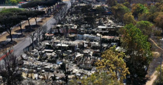 Copertina di Incendio a Roma, le carcasse delle auto carbonizzate dopo il rogo a Centocelle: il video dall’alto