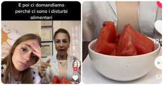 Copertina di “L’anguria fa ingrassare”, “Hai mai visto qualcuno che non mangia ed è in sovrappeso?”, scoppia la polemica per le gravi affermazioni di una nutrizionista su TikTok