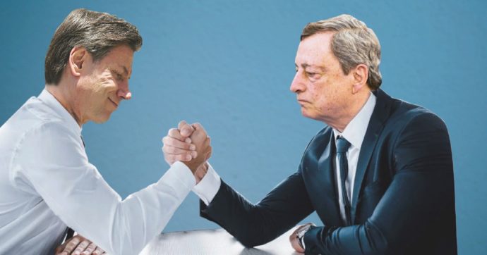 In Edicola sul Fatto Quotidiano del 14 Luglio: Conte non si piega. Draghi minaccia l’addio