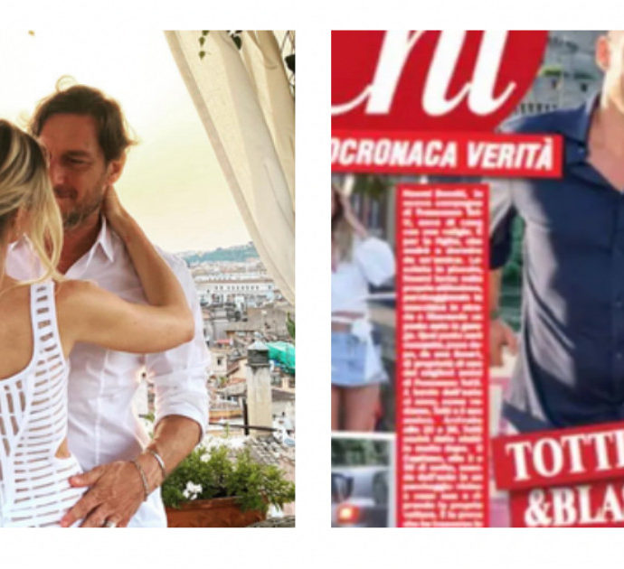 Le immagini esclusive di Francesco Totti e Noemi Bocchi su Chi che titola: “La colpa è nel mezzo”