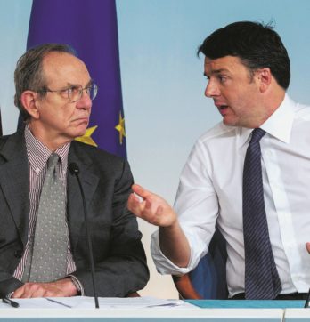 Copertina di Padoan vuole la supervisione Ue.  Renzi: “I tecnici, stagione finita”