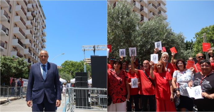 Borsellino, in via d’Amelio le Agende rosse protestano per la presenza del sindaco Lagalla. Mattarella: “Verità sulle indagini deviate”