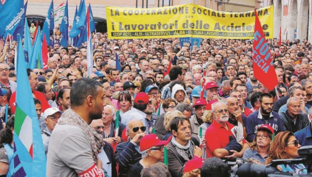 Copertina di Tutta Terni in corteo per il lavoro.  Camusso  fischiata: “Buffona”