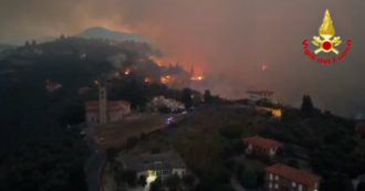 Incendio in Versilia, le fiamme tra i centri abitati: 200 persone evacuate. Le immagini dall’alto