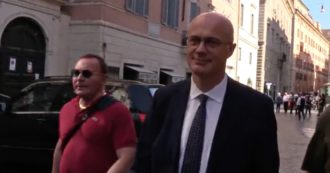 Copertina di Governo, il ministro Federico D’Incà entrando al Senato: “Speriamo sia una buona giornata per il Paese”