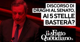 Copertina di Discorso di Draghi al Senato, ai 5 Stelle basterà? Segui la diretta con Peter Gomez