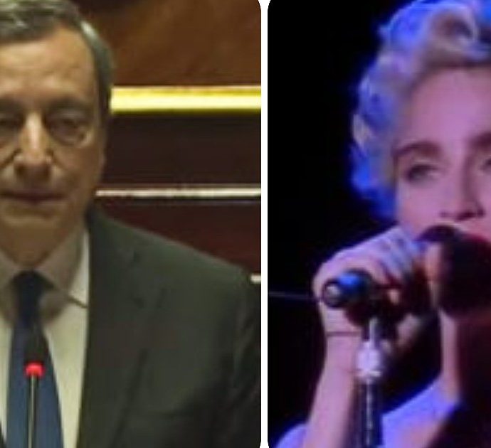 Mario Draghi come Madonna al concerto di Torino del 1987. “Siete pronti? Siete pronti?”