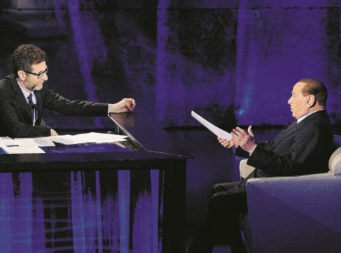 Fazio, poche domande e B. fa il solito comizio