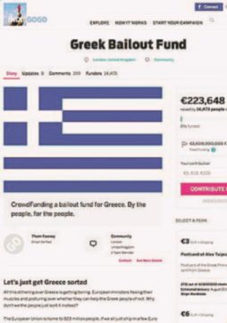 Copertina di Sul web, la raccolta fondi per salvare la Grecia con 3 euro
