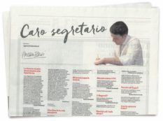 Copertina di Caro Segretario, ti scrivo (sull’Unità)  e ti chiedo: come fai a essere così bravo?