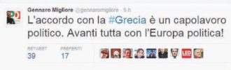 Copertina di Il Pd twitta di gioia:  “Grazie Matteo”