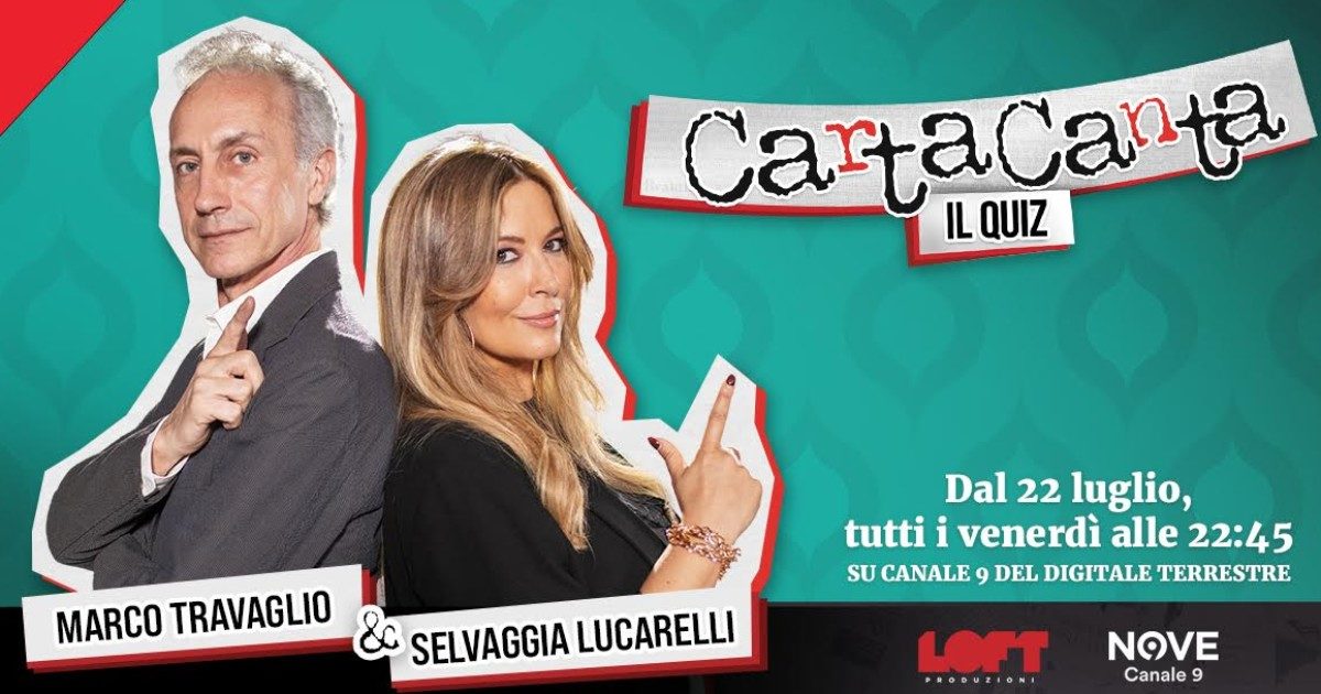 CartaCanta, arriva su Nove il quiz condotto da Marco Travaglio e Selvaggia Lucarelli