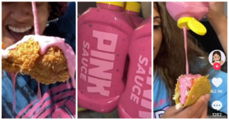 Copertina di ‘Pink souce’, la salsa rosa dal sapore misterioso spopola su TikTok: ma cosa contiene davvero? Ecco gli ingredienti