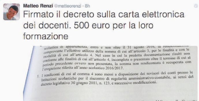 Scuola, se 500 euro vi sembran pochi