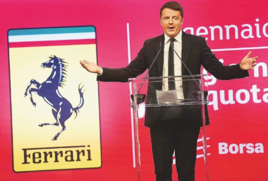 Copertina di L’amore di Renzi per Sergio: il premier testimonial Ferrari