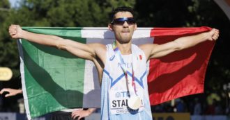 Copertina di Mondiali di atletica, Massimo Stano oro nella 35 km di marcia: è la prima vittoria azzurra