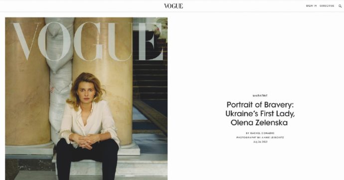 Stallo sul campo, Zelensky e la moglie posano su Vogue