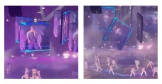 Copertina di Maxi schermo si stacca durante il concerto di una boyband e crolla sui ballerini: le immagini sono scioccanti