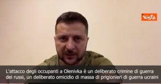 Copertina di Ucraina, Zelensky: “Bombardamento russo sul carcere di Olenivka è deliberato crimine di guerra”