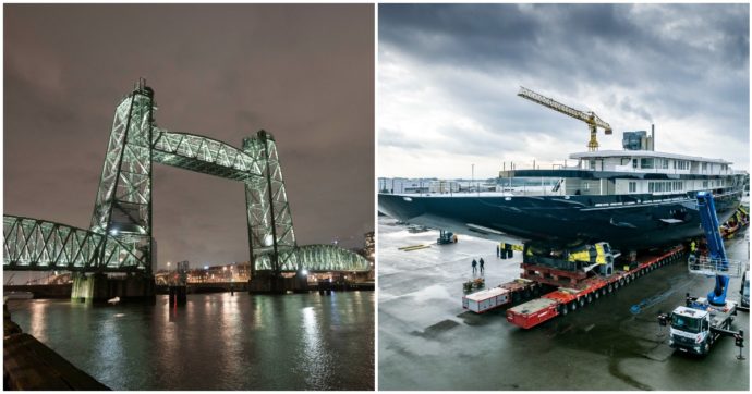 Rotterdam si rifiuta di smontare il ponte per far passare lo yacht di Jeff Bezos: “I soldi non comprano il diritto a smontare un monumento nazionale”