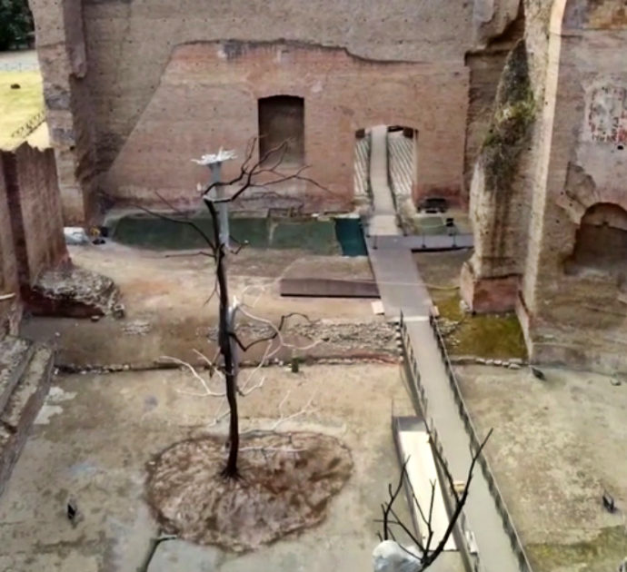 Domenica gratis al museo, le Terme di Caracalla aprono al pubblico con le installazioni di Giuseppe Penone – Video