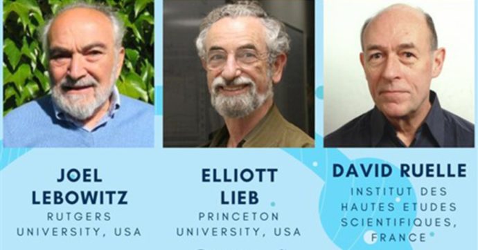 La Medaglia Dirac 2022 assegnata ai fisici Joel Lebowitz, Elliott Lieb e David Ruelle