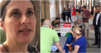 Elezioni, tra i banchetti di Italexit il via vai di chi firma per Paragone: “Votavamo a sinistra, lui ci ha difesi su restrizioni e vaccini”