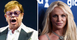 Copertina di Elton John e Britney Spears in duetto per ‘Hold Me Closer’. Il cantautore si congratula ma lei sparisce da Instagram…