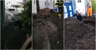 Nubifragio a Stromboli, l’isola è invasa dal fango: in Sardegna la grandine distrugge le serre – Video