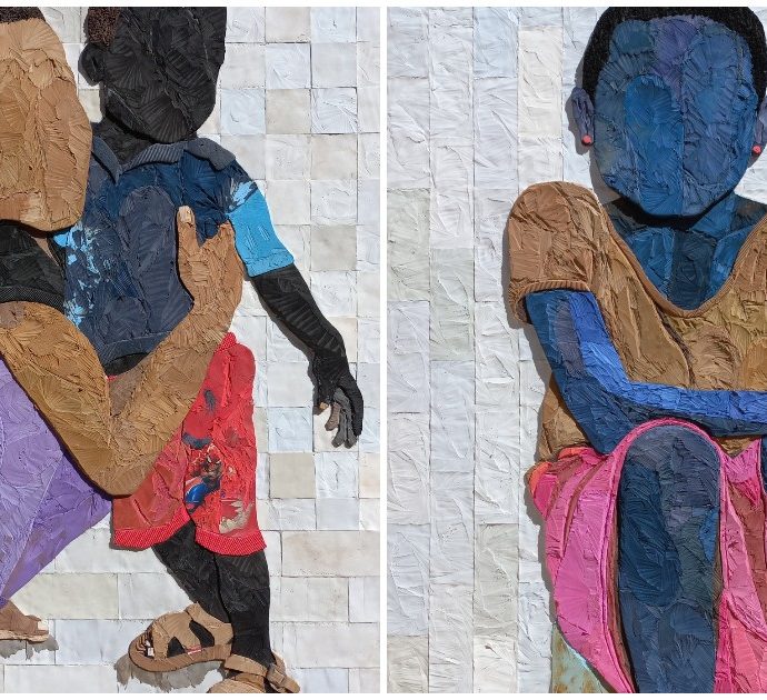 I bambini senza volto di Tesprit arrivano in Salento: la mostra dell’artista che crea opere d’arte con le suole delle infradito