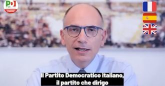 Copertina di Elezioni: la risposta di Letta al video di Meloni, anche lui in 3 lingue: “Europa al centro delle nostre idee, io non devo rinnegare il passato”