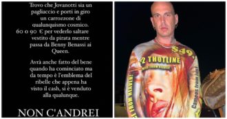 Copertina di Gemitaiz contro Jovanotti: “Un pagliaccio, porta in giro un carrozzone di qualunquismo cosmico: non spenderei mai 90 euro per vederlo”