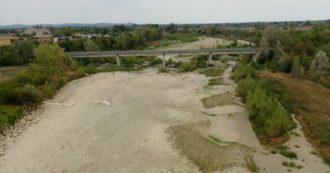 Copertina di Siccità, con il drone sull’alveo dello Scrivia e dell’Orba in provincia di Alessandria: distese di sabbia e vegetazione
