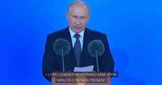 Copertina di Putin torna a mostrare i muscoli: “Pronti a dare armi ai nostri alleati. Paesi amici mostrano virilità e non si piegano all’egemone”