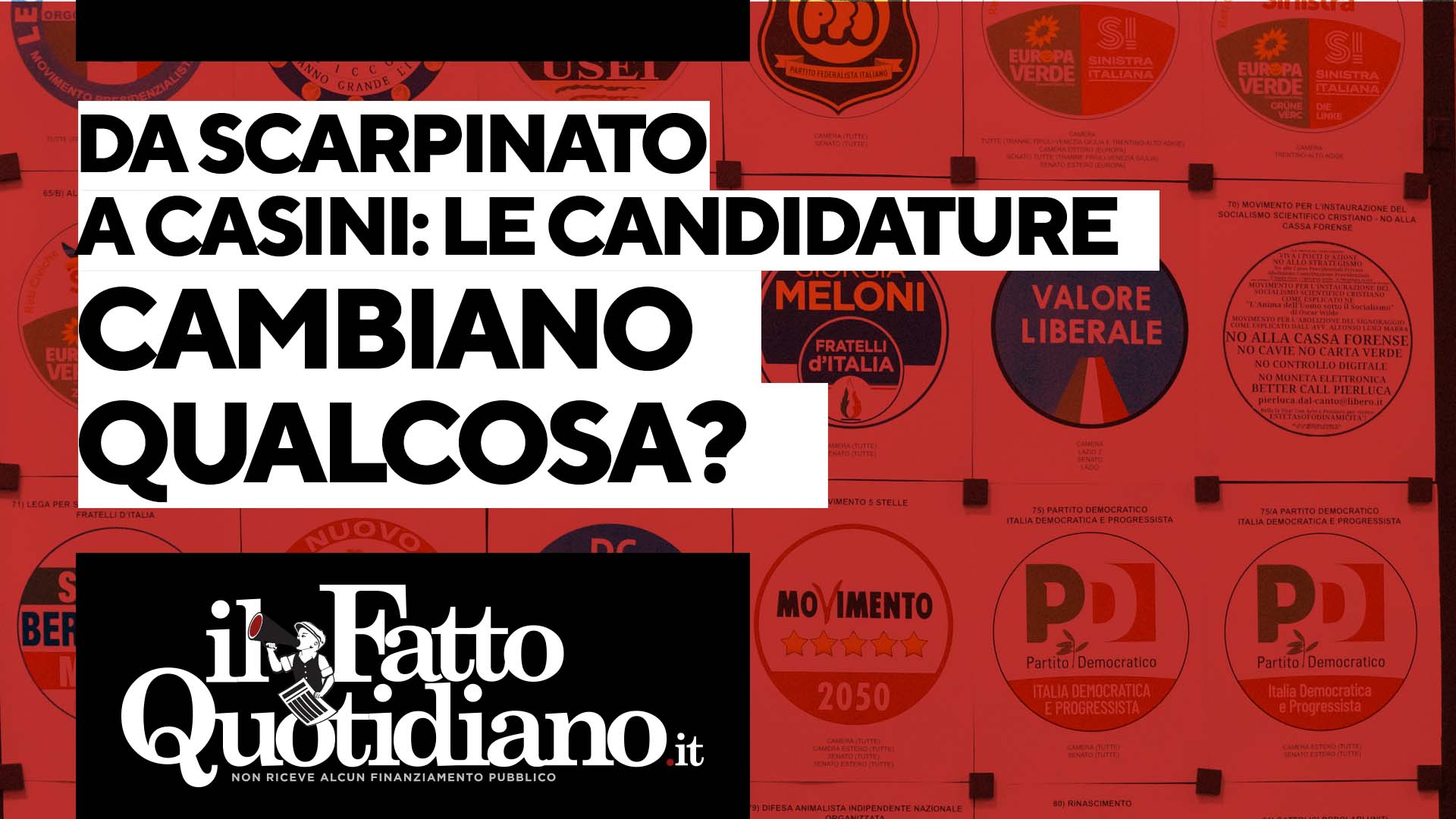 Da Scarpinato a Casini, le candidature cambiano qualcosa? La diretta con Peter Gomez