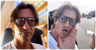 Copertina di Francesco Oppini, il figlio di Alba Parietti si sfoga: “La gente sta impazzendo, viene presa per il cu*o”. Ecco cosa è accaduto in aereo