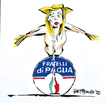 Copertina di La vignetta di Beppe Mora