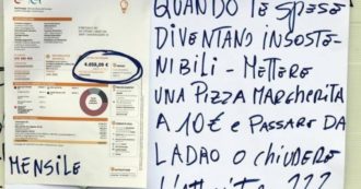Copertina di Bolletta della luce sul menù e la pizza margherita vola a 10 euro. La provocazione del ristoratore: “O passo da ladro o chiudo l’attività”