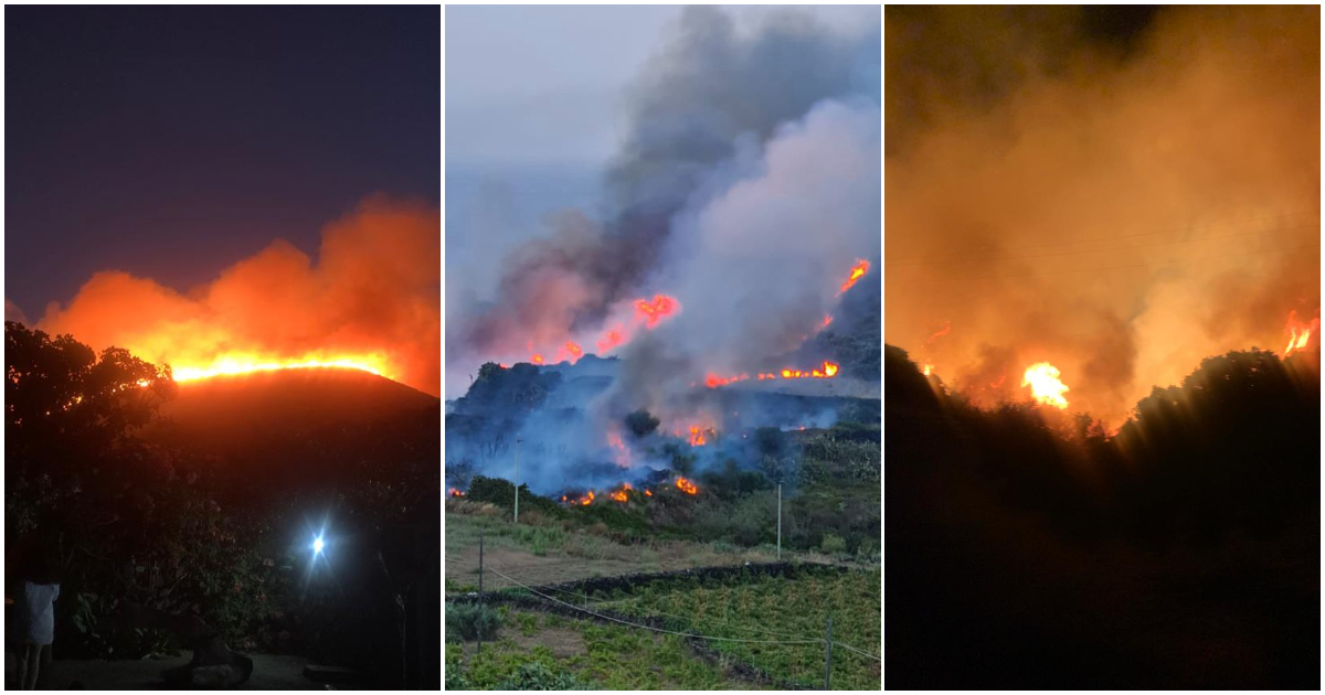 Pantelleria in fiamme, un violento incendio costringe a lasciare le case dell’isola. Evacuati anche Giorgio Armani e Myrta Merlino