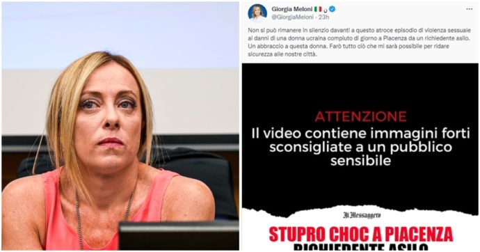 Meloni condivide sui social video dello stupro di Piacenza, Letta e Calenda la attaccano. La notizia finisce anche sui media internazionali
