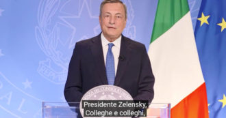 Draghi a Zelensky: “L’Italia continuerà a sostenere l’Ucraina, la lotta per la Crimea è parte di quella per liberare il vostro Paese”