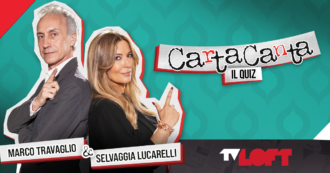 Copertina di Marco Travaglio e Selvaggia Lucarelli presentano Cartacanta – Il Quiz su TvLoft. Tante domande su politica, attualità e spettacolo