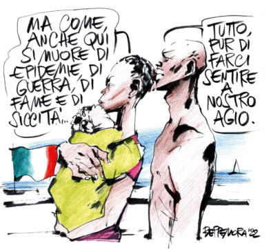 Copertina di La vignetta di Beppe Mora