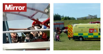 Copertina di Montagne russe bloccate per 90 minuti: un bimbo sviene, panico tra i genitori