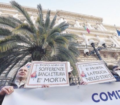 Etruria, l’ultimo colpo   lo hanno dato   gli uomini Bankitalia